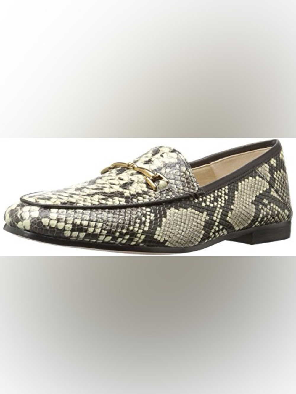 Sam Edelman Loraine Snake-Print Loafer with Gold Accent size 7